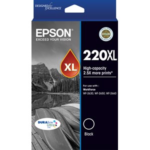 EPSON 220XL HIGH CAPACITY BLACK INK TP - EPSON WORKFORCE WF-2630 WF-2650 WF-2660 - Click Image to Close