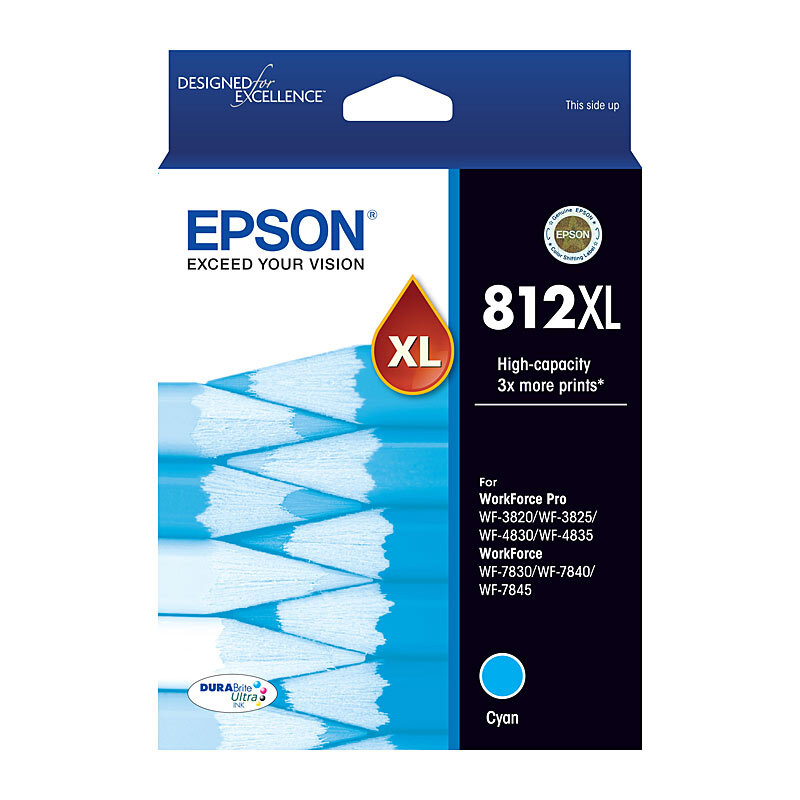 Epson 812XL Cyan Ink Cart (image for) Epson 812XL Cyan Ink Cart