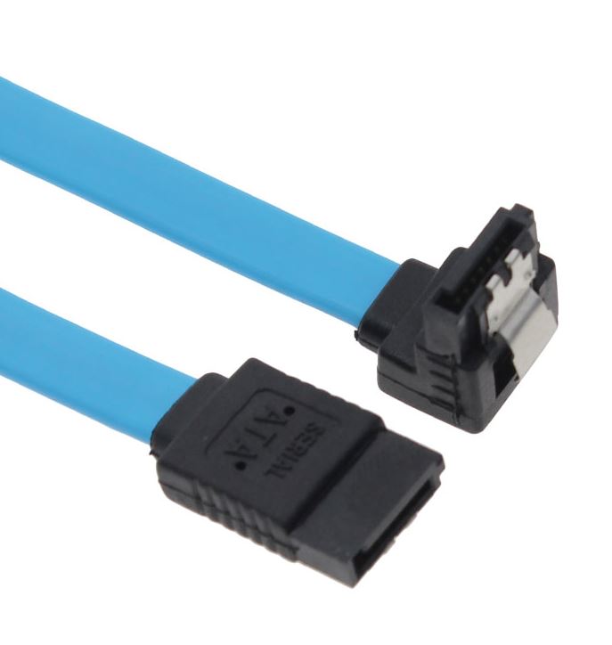 Astrotek SATA 3.0 Data Cable 50cm Male to Male 180 to 90 Degree with Metal Lock 26AWG Blue LS - Click Image to Close