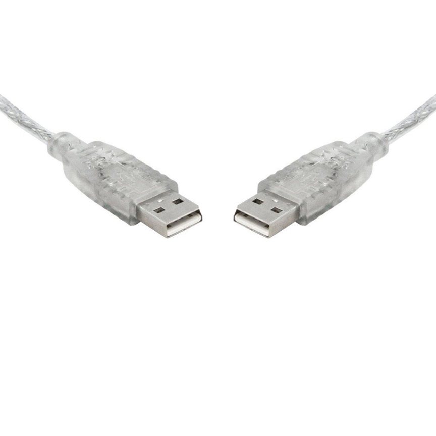 8Ware USB 2.0 Cable 5m A to A Transparent Metal Sheath UL Approved - Click Image to Close