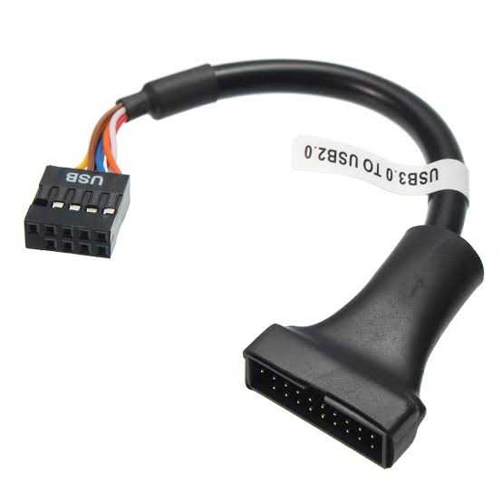 INTERNAL 9-PIN USB2.0 FEMALE TO 19-PIN USB 3.0 MALE CONVERTER - Click Image to Close