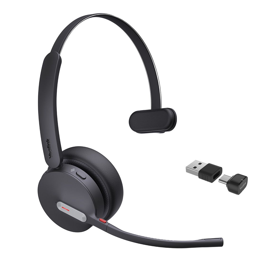 Yealink BH70 Bluetooth Wireless Mono Headset UC, 3 mic noise cancellation Talk time up to 35h BT51 C Dongle with Type A Adaper C (image for) Yealink BH70 Bluetooth Wireless Mono Headset UC, 3 mic noise cancellation Talk time up to 35h BT51 C Dongle with Type A Adaper C