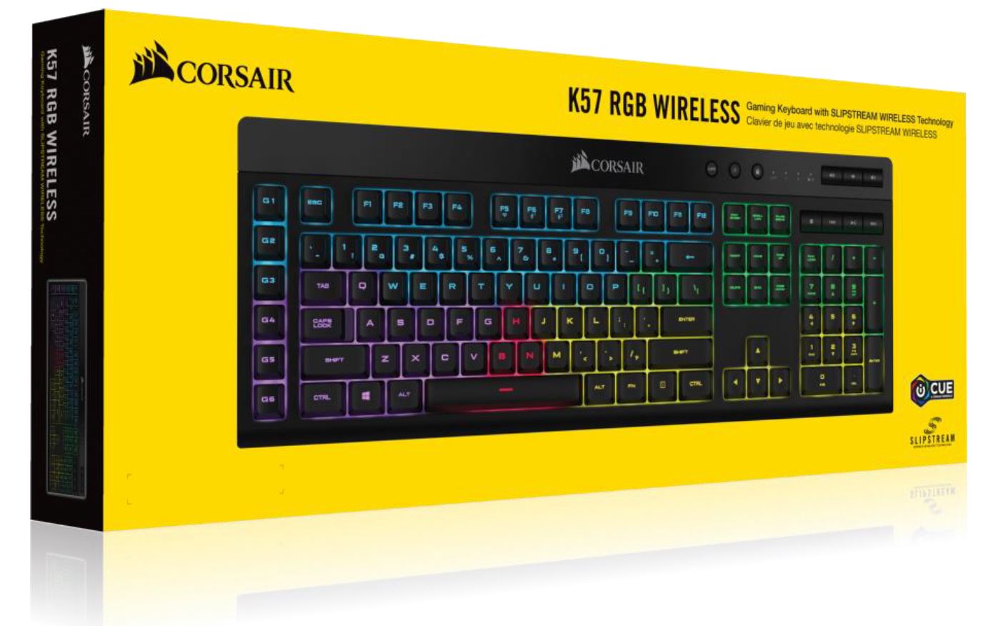 Corsair K57 RGB Wireless Keyboard with SLIPSTREAM Technology - Click Image to Close