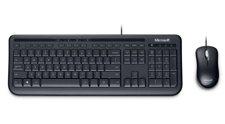 MICROSOFT Desktop 600 Black USB Keyboard and Mouse Set - Retail - Click Image to Close