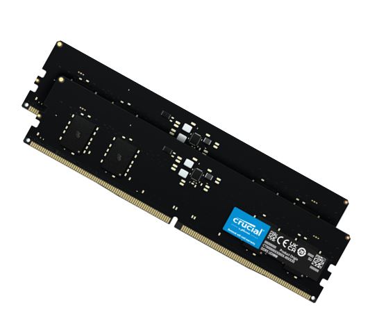 Crucial 16GB (2x8GB) DDR5 UDIMM 4800MHz CL40 Desktop PC Memory - Click Image to Close