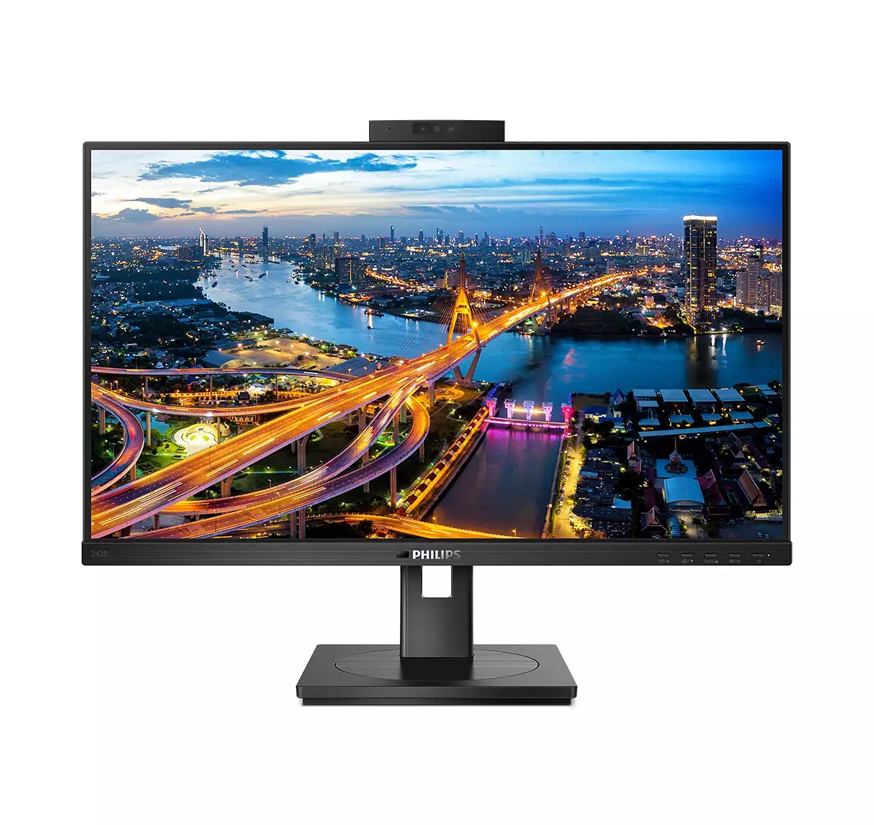 23.8" FHD 1920X1080 75HZ IPS 4MS 16: 9 W-LED MONITOR WITH WINDOWS HELLO WEBCAM VGA/DVI-D/DP/HDMI/USB BUILT-IN SPEAKERS 4yr Wty - Click Image to Close