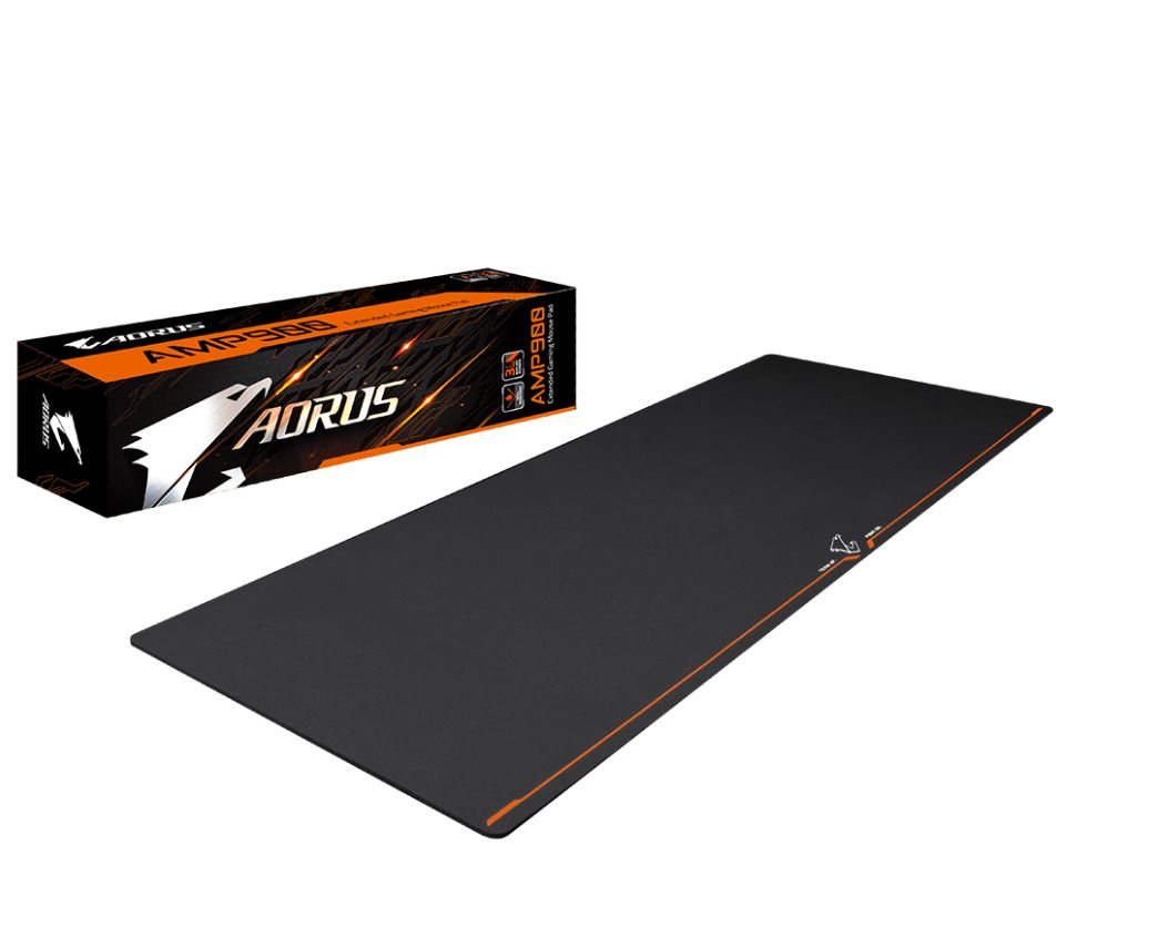 Gigabyte AORUS AMP900 Extended Gaming Mouse Pad Micro Pattern Desk-sized Spill resistant High-density Rubber Base 900*360*3 mm - Click Image to Close