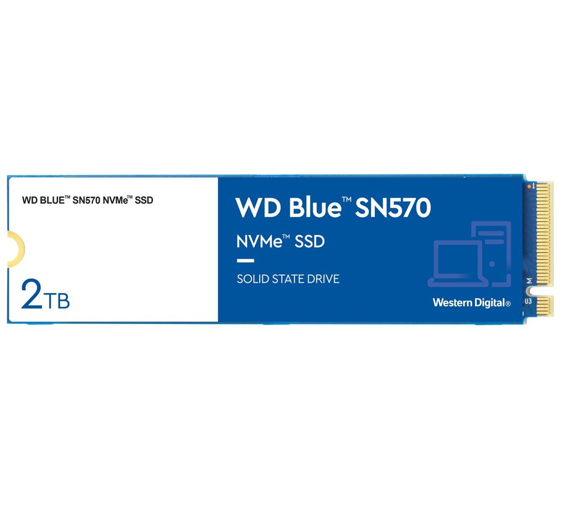 Western Digital WD Blue SN570 2TB NVMe SSD 3500MB/s 3500MB/s R/W 900TBW 600/600K IOPS M.2 2280 PCIe Gen 4 1.5mil hrs MTBF - Click Image to Close
