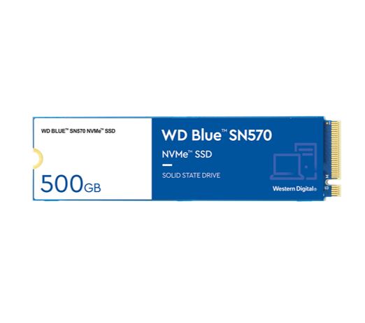 Western Digital WD Blue SN570 500G NVMe SSD 3500MB/s 2300MB/s R/W 300TBW 360/390K IOPS M.2 2280 PCIe Gen 4 1.5mil hrs MTBF