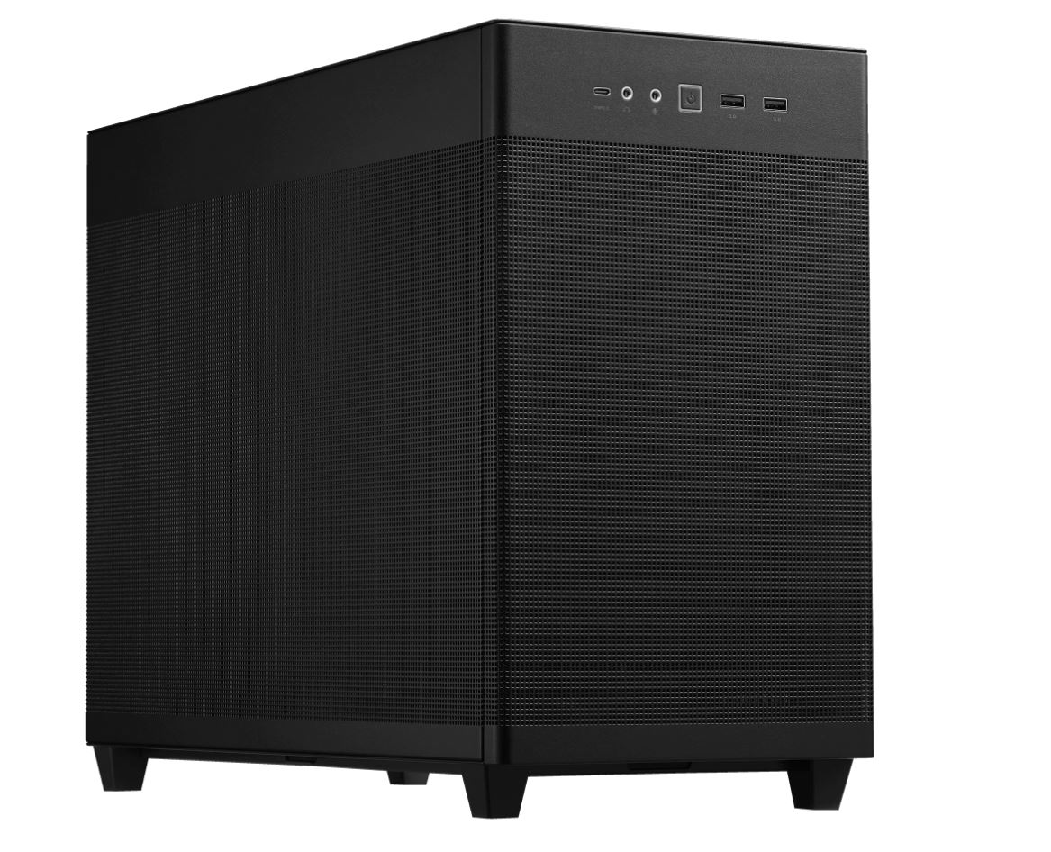 ASUS AP201 MicroATX Black Case for 360 mm coolers, graphics cards up to 338 mm long, and standard ATX PSUs