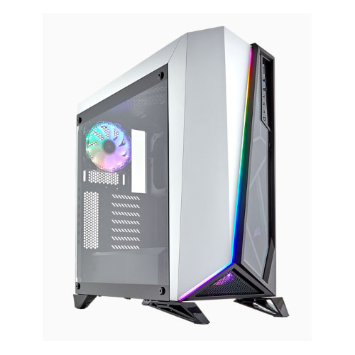 Corsair Carbide Series SPEC-OMEGA RGB White Mid-Tower Tempered G Corsair Carbide Series SPEC-OMEGA RGB White Mid-Tower Tempered G