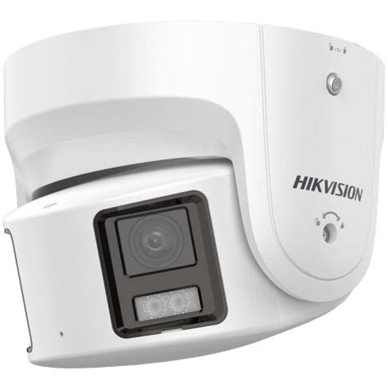 Hikvision DS2CD2387GPSL4 8MP ColourVu 180deg Panoramic Turret Camera WDR IP67 Dual Lens 4m