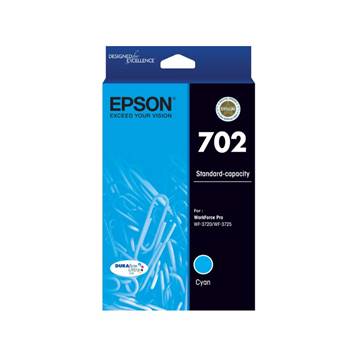 Epson 702 Cyan Ink Cartridge - WorkForce Pro WF-3720, WF-3725, W Epson 702 Cyan Ink Cartridge - WorkForce Pro WF-3720, WF-3725, W