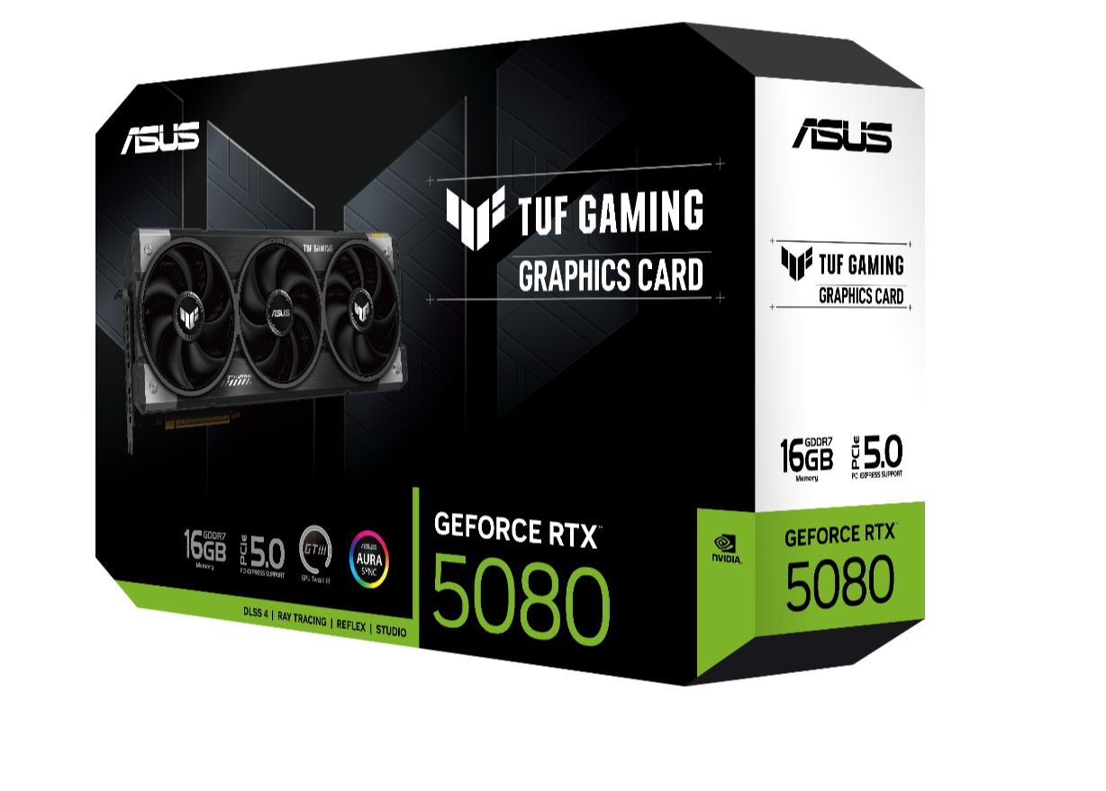 (image for) ASUS nVidia GeForce TUF-RTX5080-16G-GAMING 16GB GDDR7 PCI Express 5.0 256-bit OC mode: 2640 MHz