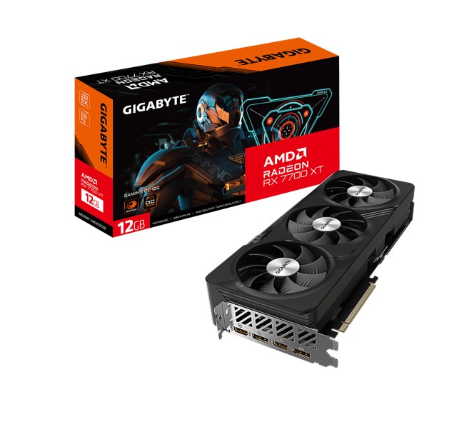 (image for) Gigabyte AMD Radeon RX 7700 XT GAMING OC 12G, 18 Gbps, GDDR6, 192 bit, PCI-E 4.0, 8 Pin*2, DisplayPort 2.1 *2 HDMI 2.1 *2