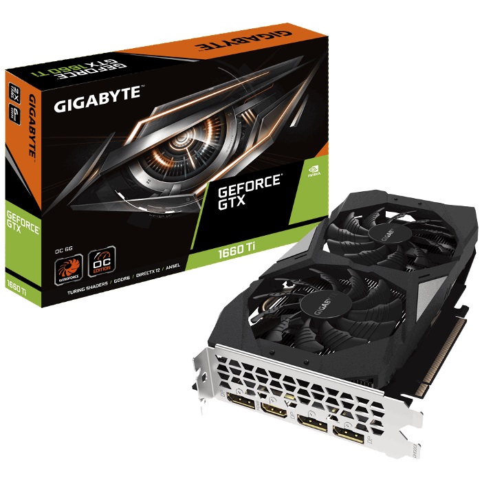 Gigabyte nVidia GeForce GTX 1660 Ti OC 6GB PCIe Video Card 7680x Gigabyte nVidia GeForce GTX 1660 Ti OC 6GB PCIe Video Card 7680x