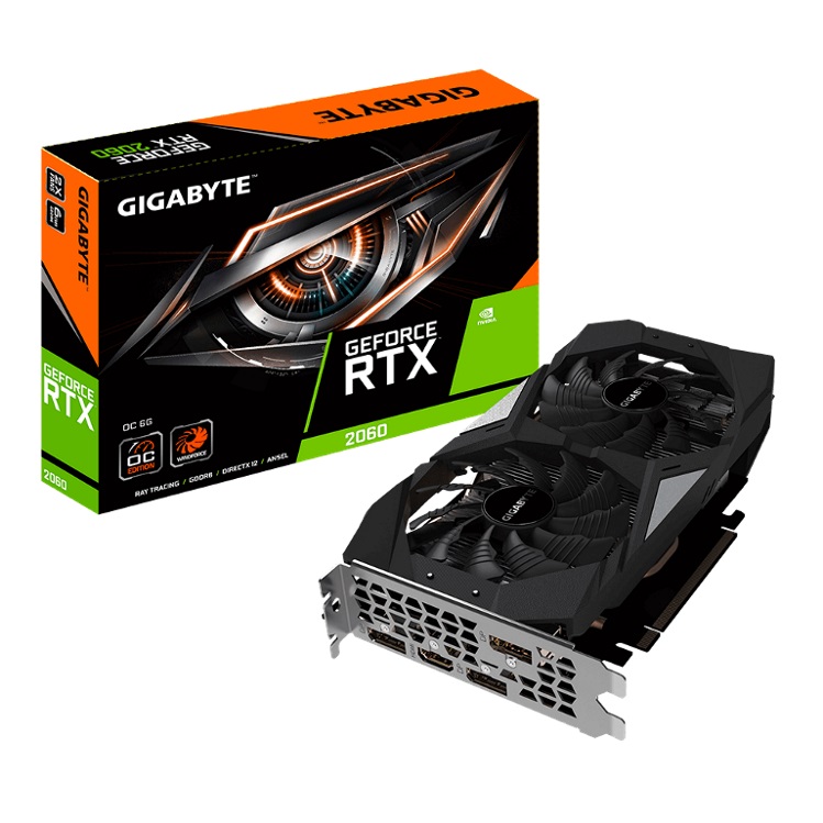 Gigabyte nVidia GeForce RTX 2060 OC 6GB GDDR6 7680x4320@60Hz 3xD Gigabyte nVidia GeForce RTX 2060 OC 6GB GDDR6 7680x4320@60Hz 3xD