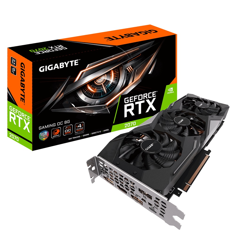 Gigabyte nVidia GeForce RTX 2070 GAMING OC 8GB GDDR6 8K 7680x432 Gigabyte nVidia GeForce RTX 2070 GAMING OC 8GB GDDR6 8K 7680x432