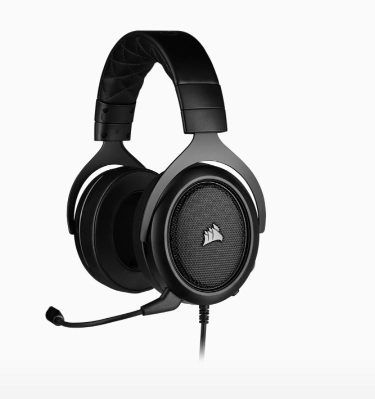 Corsair HS50 PRO Carbon STEREO Gaming Headset, Plush Foam, 50mm Corsair HS50 PRO Carbon STEREO Gaming Headset, Plush Foam, 50mm