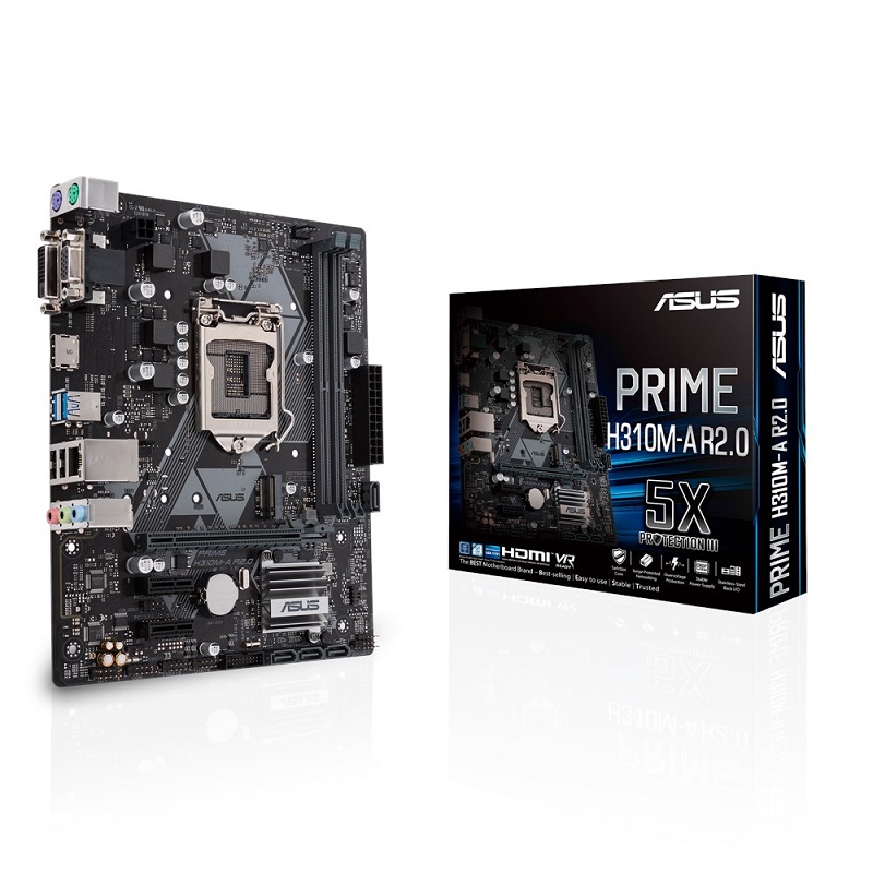 Asus PRIME H310M-A R2.0 S1151 mATX MB, 2xDDR4, 3xPCIe, 1xM.2, 2x Asus PRIME H310M-A R2.0 S1151 mATX MB, 2xDDR4, 3xPCIe, 1xM.2, 2x