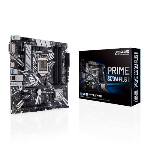 ASUS PRIME Z370M-PLUS II LGA1151 mATX Motherboard , DDR4 4000MHz ASUS PRIME Z370M-PLUS II LGA1151 mATX Motherboard , DDR4 4000MHz