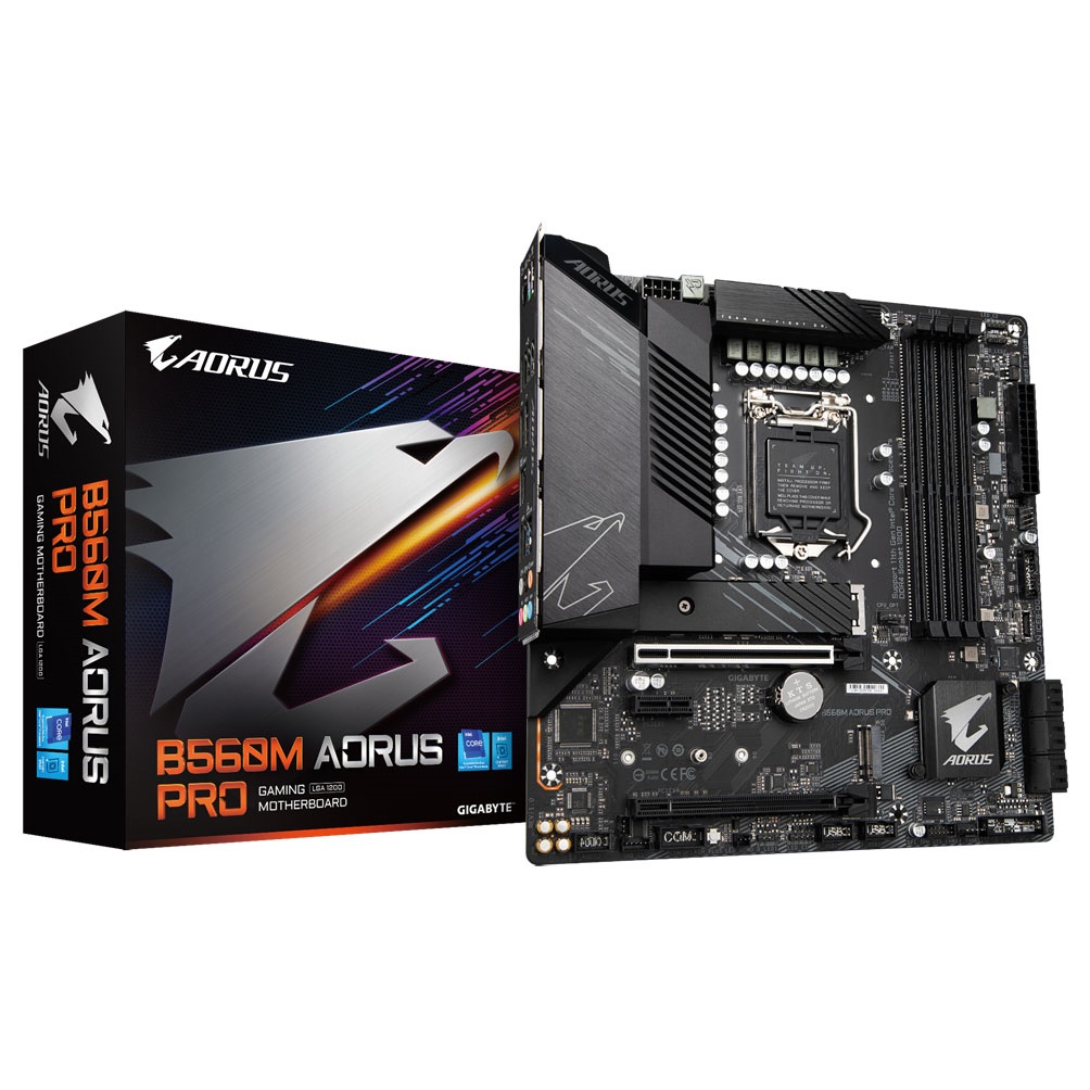 Gigabyte B560AORUS PRO LGA1200 11Gen mATX 4xDDR4 2xM.2 2xPCI-E 16, 2xPCI-E 1 1xHDMI,DP 6xSATA GbE LAN 1xUSBC 3xUSB3.2 6xUSB2.0 Gigabyte B560AORUS PRO LGA1200 11Gen mATX 4xDDR4 2xM.2 2xPCI-E 16, 2xPCI-E 1 1xHDMI,DP 6xSATA GbE LAN 1xUSBC 3xUSB3.2 6xUSB2.0