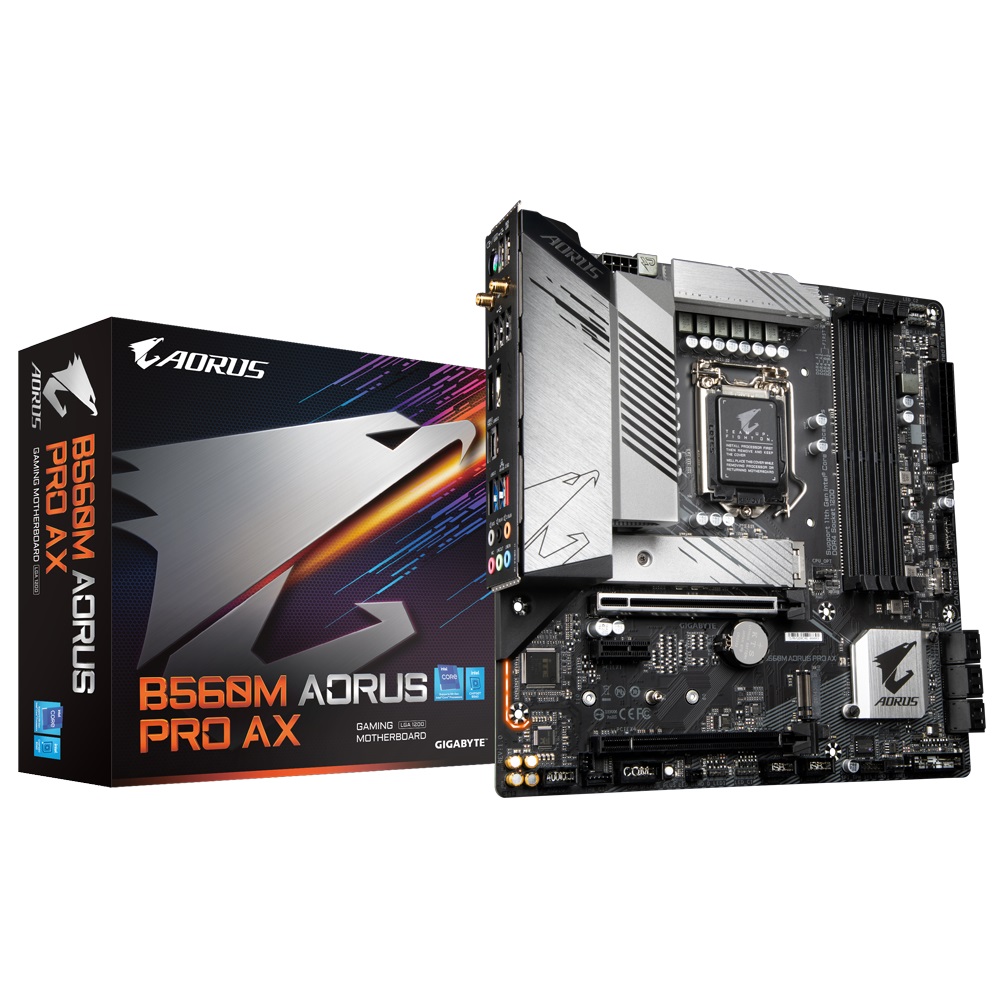 Gigabyte B560AORUS PROAX LGA1200 11Gen mATX 4xDDR4 2xM.2 2xPCI-E 16, 2xPCI-E 1 1xHDMI,DP 6xSATA GbE LAN 1xUSBC 3xUSB3.2 6xUSB2.0 Gigabyte B560AORUS PROAX LGA1200 11Gen mATX 4xDDR4 2xM.2 2xPCI-E 16, 2xPCI-E 1 1xHDMI,DP 6xSATA GbE LAN 1xUSBC 3xUSB3.2 6xUSB2.0