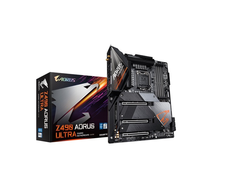 Gigabyte Z490 AORUSULTRA LGA1200 10th Gen ATX MB 4xDDR4 3xPCIe HDMI 2xM.2 6xSATA BT 2.5GbE LAN USB(6x3.2 4x.2.0) Gigabyte Z490 AORUSULTRA LGA1200 10th Gen ATX MB 4xDDR4 3xPCIe HDMI 2xM.2 6xSATA BT 2.5GbE LAN USB(6x3.2 4x.2.0)