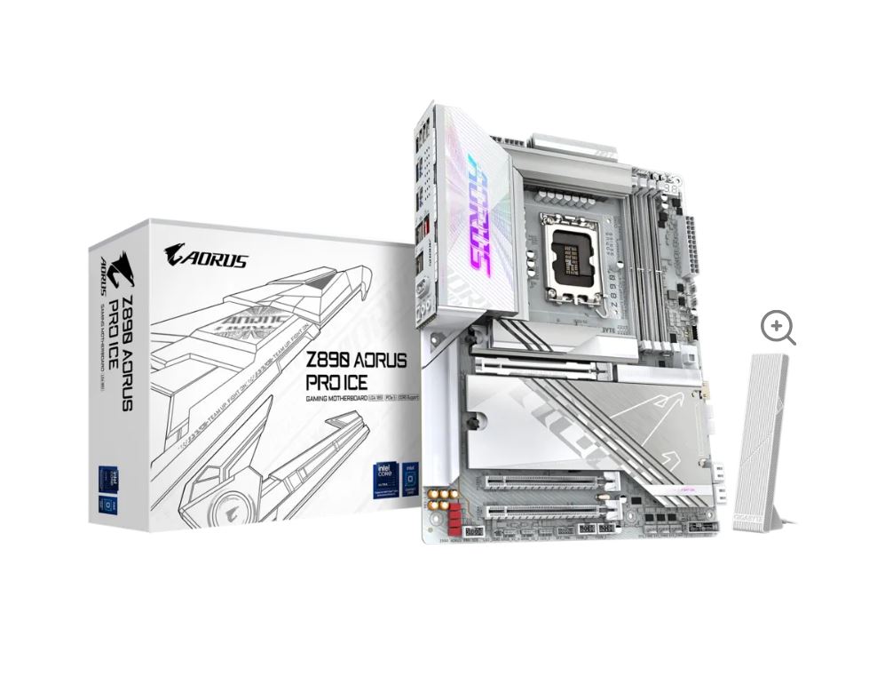 (image for) Gigabyte Z890 AORUS PRO ICE Intel LGA 1851 ATX Motherboard 4x DDR5 256GB 3x PCIE x16 4x M.2 4x SATA 5x USB 3.2 1x USBC 4x USB