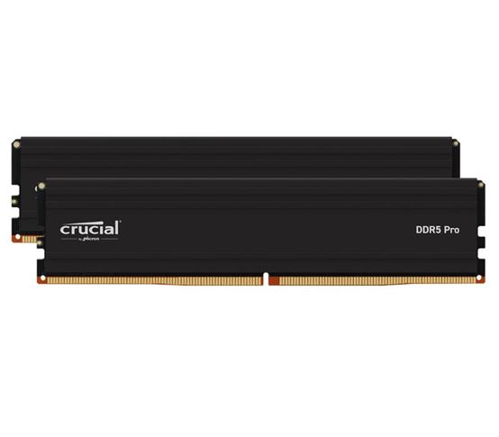 (image for) Crucial Pro 32GB (2x16GB) DDR5 UDIMM 6000MHz CL36 Black Heat Spreader Overclocking Support Intel XMP AMD Ryzen Desktop PC Gaming