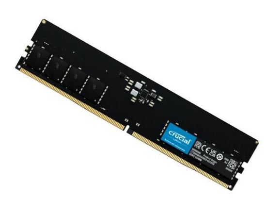 Crucial 8GB (1x8GB) DDR5 UDIMM 5600Mhz C46 1.1V Black Desktop Memory