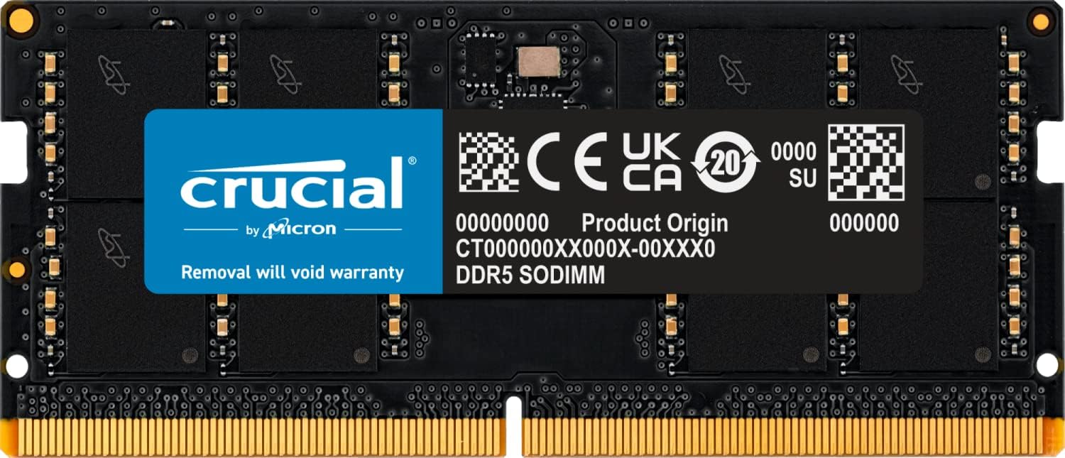 Crucial 32GB (2x16GB) DDR5 SODIMM 4800MHz C40 1.1V