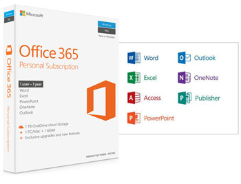 MICROSOFT Office 365 Personal - 32-bit/x64 English - 1YR Subscri MICROSOFT Office 365 Personal - 32-bit/x64 English - 1YR Subscri