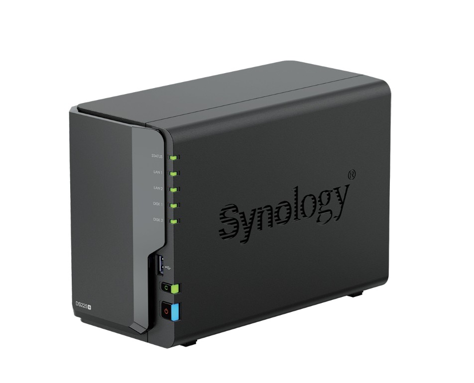 (image for) Synology DiskStation DS225+ 2-Bay 3.5" Diskless, Intel Celeron CPU, 2GB RAM, 1x 2.5GbE, 1x 1GbE, 2x USB 3.2