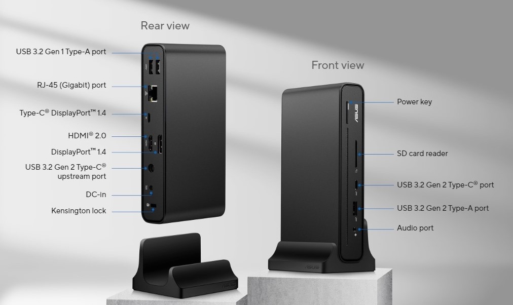 USB-C 8-in-1 Triple Display Docking Station, 150W, 1xHDMI, 1xUSB-C (90W PD), 2xUSB3.0 Port, 1xRJ45, 1xSD Slot, Wired (image for) USB-C 8-in-1 Triple Display Docking Station, 150W, 1xHDMI, 1xUSB-C (90W PD), 2xUSB3.0 Port, 1xRJ45, 1xSD Slot, Wired