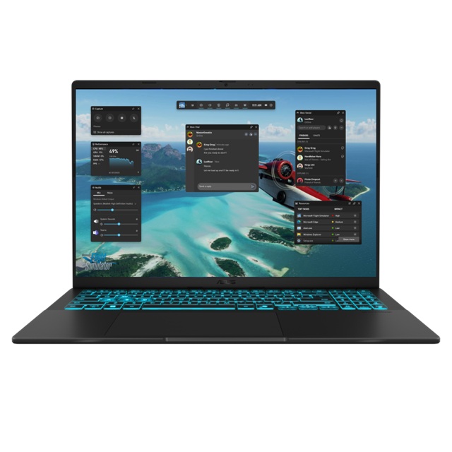 (image for) ASUS VivoBook V16 16" WUXGA Notebook Intel Core 7 240H DDR5 16GB 512GB SSD RTX 4050 Black Win 11 Home