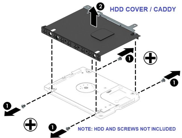 Internal 2.5" Caddie for HP Notebook 8th Gen Internal 2.5" Caddie for HP Notebook 8th Gen