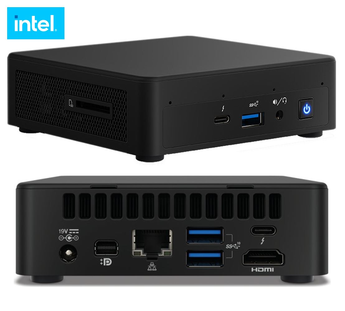Intel NUC mini PC i3-1115G4 4.1GHz 2xDDR4 SODIMM M.2 PCIe, 2xHDMI USB-C (DP1.4) 4xDisplays 2.5GbE LAN WiFi6 BT (No Cord) Intel NUC mini PC i3-1115G4 4.1GHz 2xDDR4 SODIMM M.2 PCIe, 2xHDMI USB-C (DP1.4) 4xDisplays 2.5GbE LAN WiFi6 BT (No Cord)
