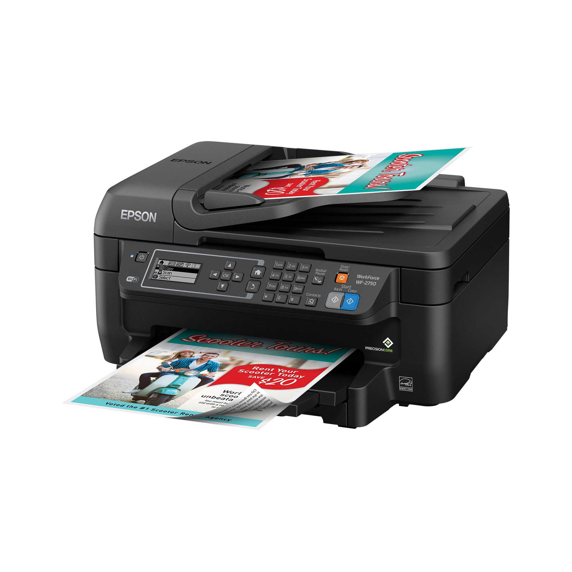 EPSON WF-2750 PRINT/SCAN/COPY/FAX, 33/20 PPM (B/C), A4 150SHT TR EPSON WF-2750 PRINT/SCAN/COPY/FAX, 33/20 PPM (B/C), A4 150SHT TR