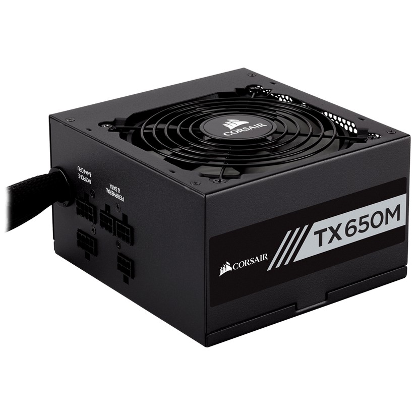 Corsair 650W TXM 80+ Gold Semi-Modular 120mm FAN ATX PSU 7 Years Corsair 650W TXM 80+ Gold Semi-Modular 120mm FAN ATX PSU 7 Years
