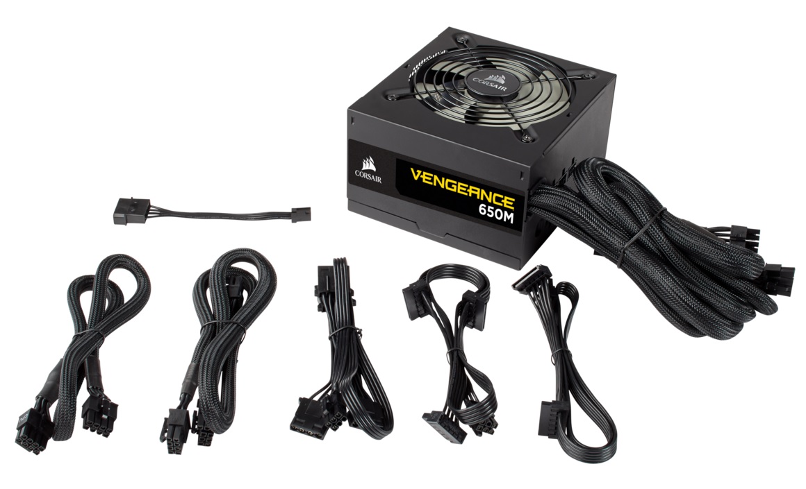 Corsair Vengeance 650W CX 80+ Silver Semi-Modular120mm FAN Black Corsair Vengeance 650W CX 80+ Silver Semi-Modular120mm FAN Black