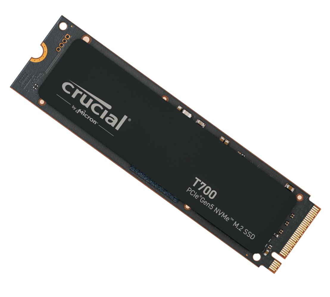 (image for) Crucial T700 4TB Gen5 NVMe SSD - 12400/11800MB/s R/W 2400TBW 1500K IOPs 1.5M hrs MTTF with Direct Storag for Intel 13th Gen & AM