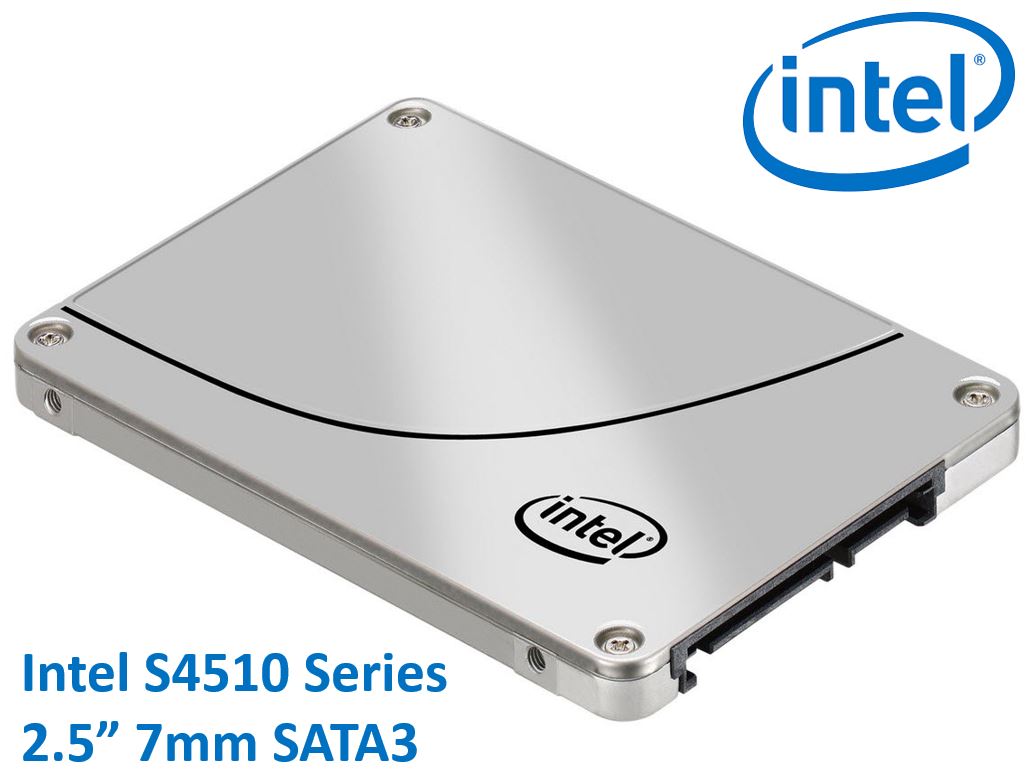 Intel DC S4510 2.5" 240GB SSD SATA3 6Gbps 3D2 TCL 7mm 560R/280W MB/s 90K/16K IOPS 2xDWPD 2 Mil Hrs MTBF Data Center Server