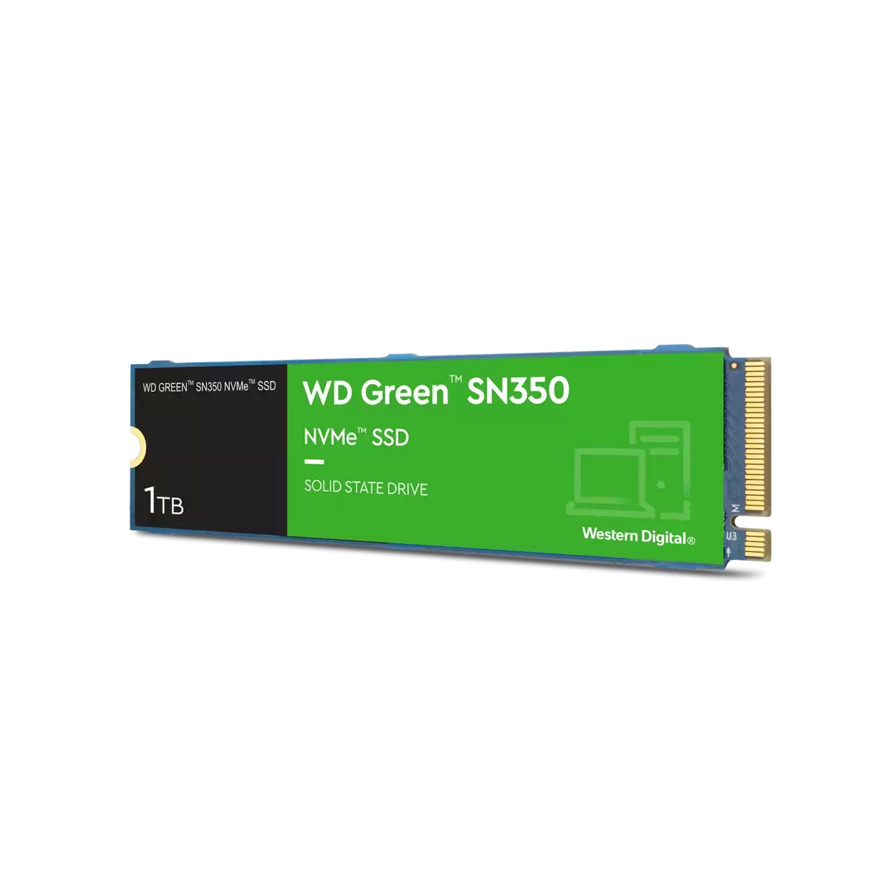 Western Digital WD Blue SN350 1TB NVMe SSD 3200MB/s 2500MB/s R/W 340/380K IOPS M.2 2280 PCIe Gen 4 1mil hrs MTBF