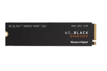 Western Digital WD Black SN850X 1TB NVMe SSD 7300MB/s 6300MB/s R/W 600TBW 800/1100K IOPS M.2 2280 PCIe Gen 4 1.75mil hrs MTBF