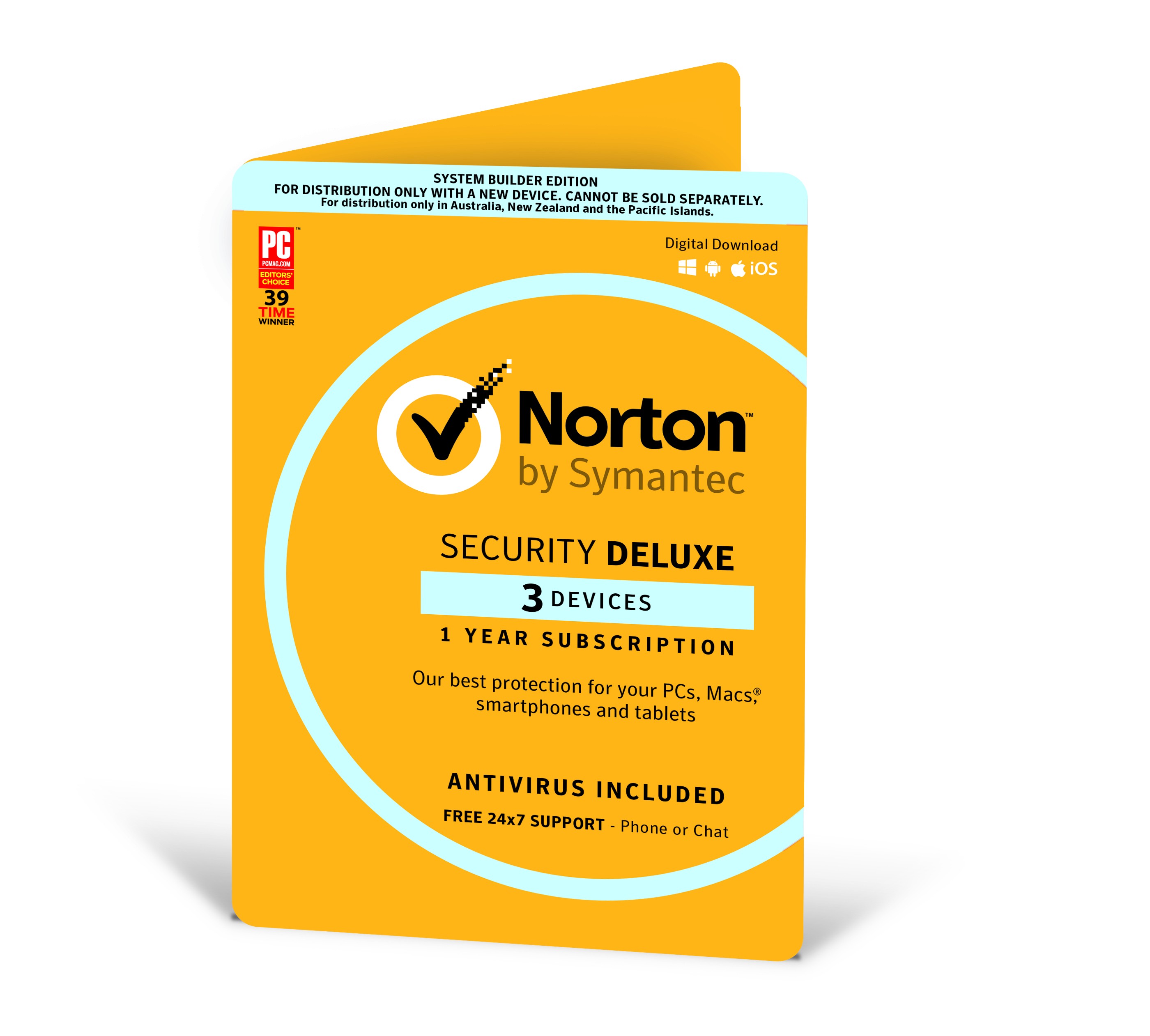 Norton Security Deluxe, Compatible with PC, MAC, Android, iOS, 3